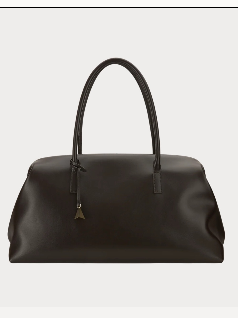 Verafied Club large Leather Tote in Dark Brown